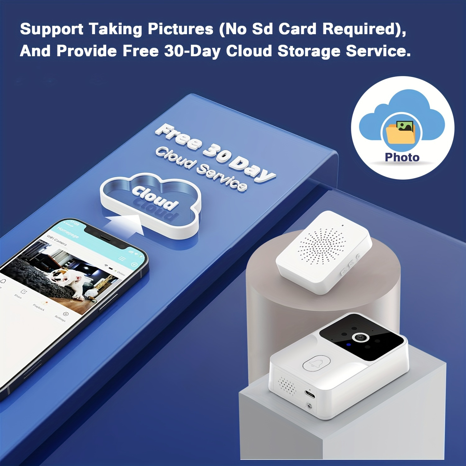 Tuya ワイヤレススマートビデオドアベル、2.4G WiF - Home Security Monitoring Service のレビューと価格